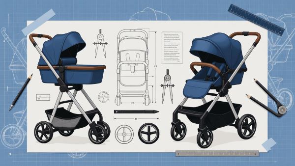 A baby stroller factory from China designs baby strollers.